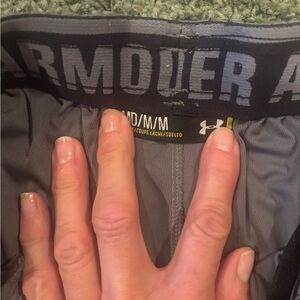 Under Armour Gray and Black Athletic Shorts